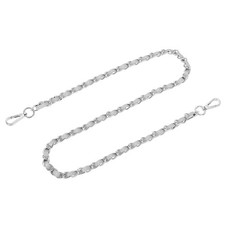 39" Purse Strap with Buckle for Shoulder and Cross Body Gray Silver 