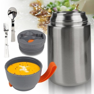 Thermobehälter für Essen Edelstahl thermo Lunchbox heiß & kalt 650ml