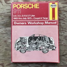 Haynes Porsche 911 Owners Workshop Manual 1965 thru July 1975 Coupe and Targa