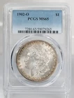 Certified 1902-O Morgan Silver Dollar PCGS MS65 $1