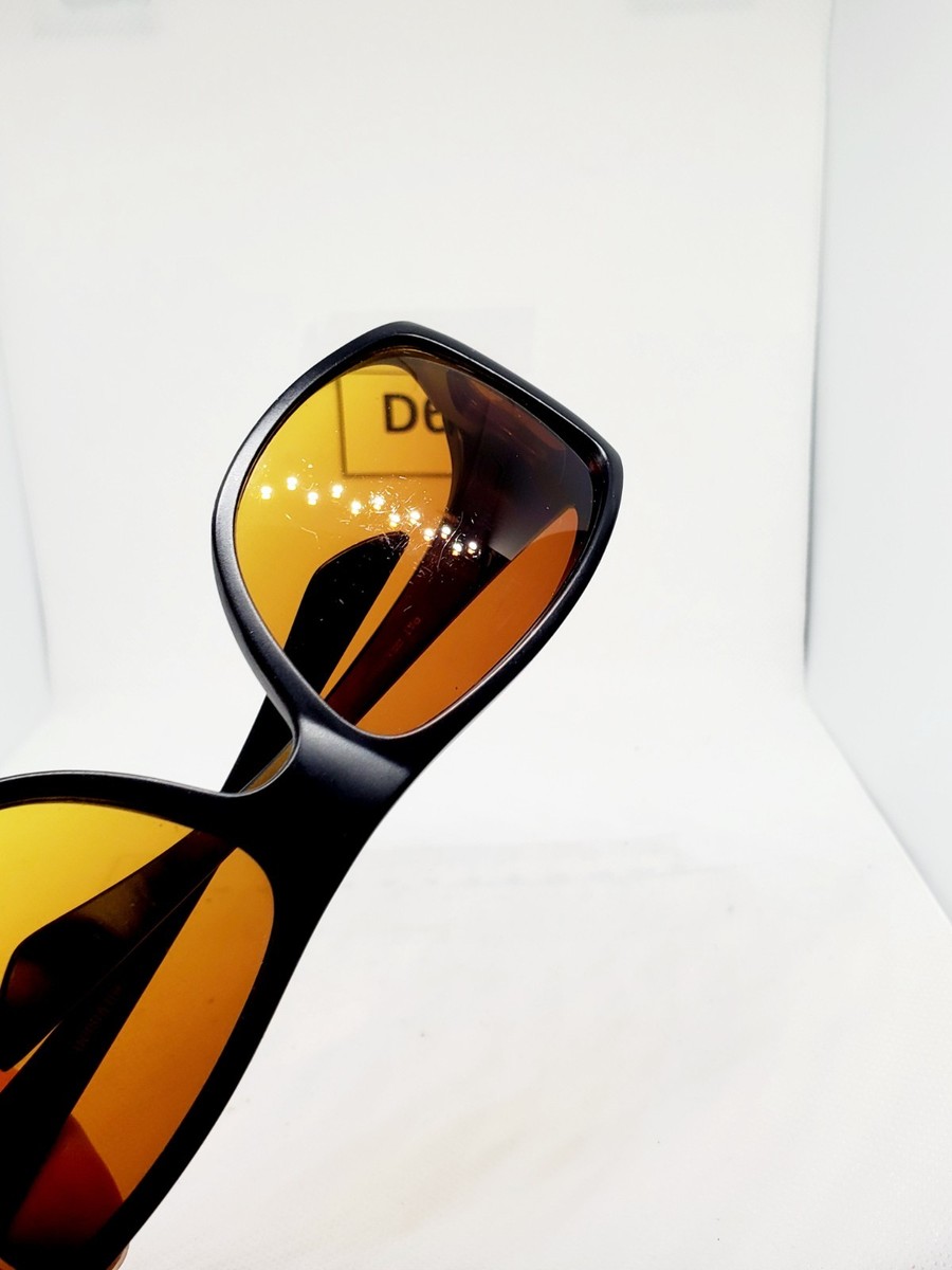 HD Vision HD Vision Women’s Wrap Sunglasses Black Plastic Frame Brown Tinted View 5