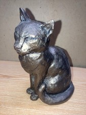 Vintage Frith Sculpture Maisie Cat Sitting Bronze