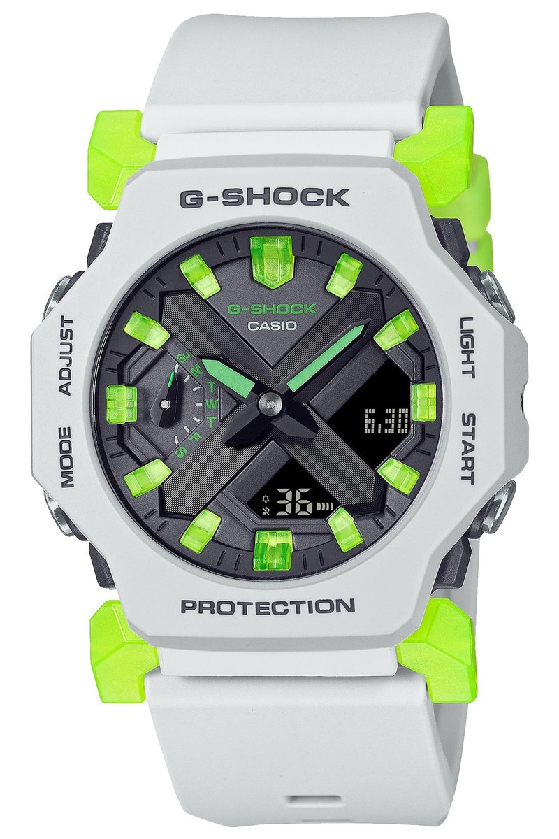 Casio G Shock GA 2300MW 8AJF Virtual Mix Grey Yellow Green Compact