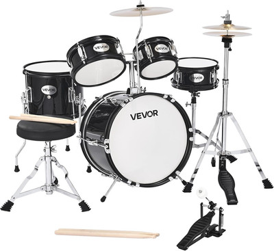 VEVOR Schlagzeug Set, 5-Teilig, Inkl. 35,6 Cm Basstrommel, 15,2 Cm & 20,3 Cm Tom