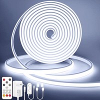 LED Streifen Dimmbar Weiß 5M 24V Mit Fernbedienung Beleuchtung Wohnzimmer