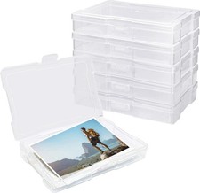 Photo Storage organizer box case 4x6 Plastic boxes cart Clear Multicolor Cases