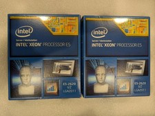  NEW SEALED  2x CPUS Intel Xeon Processor E5-2620 v2 15M Cache 2.10 GHz