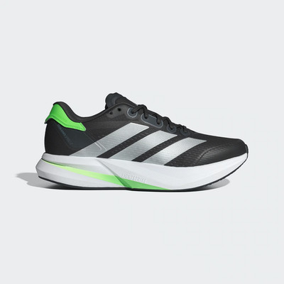 adidas Herren Duramo Speed 2 Laufschuhe in Carbon/Matt Silver/Lime Burst
