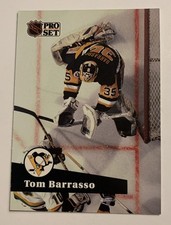 1991-92 Pittsburg Penguins Pro Set NHL #185 Tom Barrasso Goaltender 