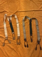 Lot Of 2 Vintage Polo by Ralph Lauren Green Cream/beige Suspenders