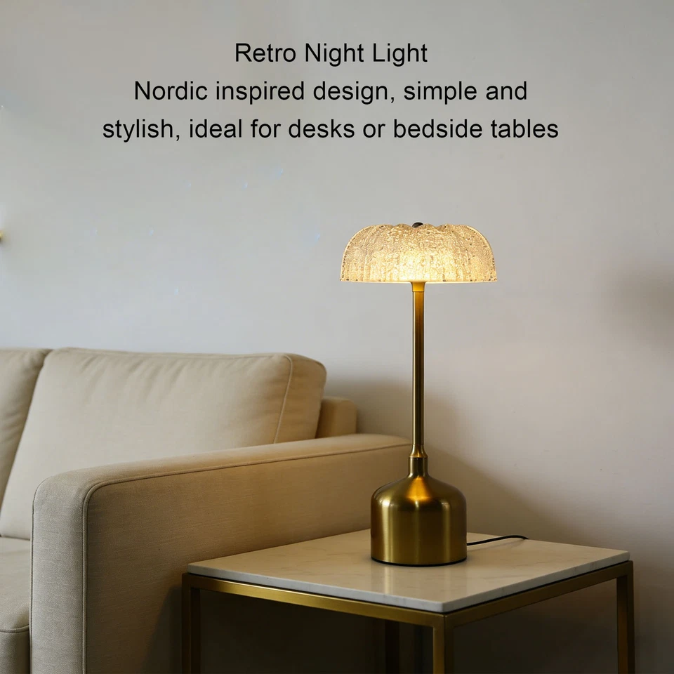 Vintage Mini LED Table Night Light For Bedroom Living Room Nordic Design BAK - Bild 4 von 4