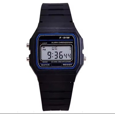 Casio F91W-1 Classic Digital Watch Black Resin Strap Water Resistant Alarm watch