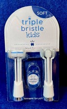 Official Blue Triple Bristle Toothbrush Replacement Brush Heads FREE Shipping