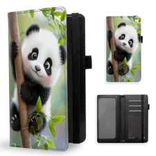 Checkbook Cover for Women Men, Rfid Blocking Check Book Cover Cute Baby Panda