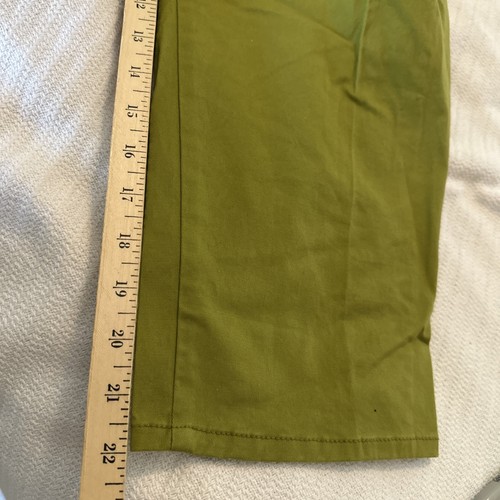 Ruby Rd Favorites Lime Green High Rise Elastic Side Capri Pants Size 12 - Picture 9 of 9