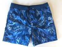 Micros $43 Sz M Mens Elastic Waist Tropical Leaf Print Swim Trunk Micros $43 Sz M Mens Elastic Waist Tropical Leaf Print Swim Trunk