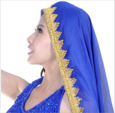 Chiffon Head Scarf Face Veil Kerchief Hair Shawl Belly Dance Costumes 13 colors