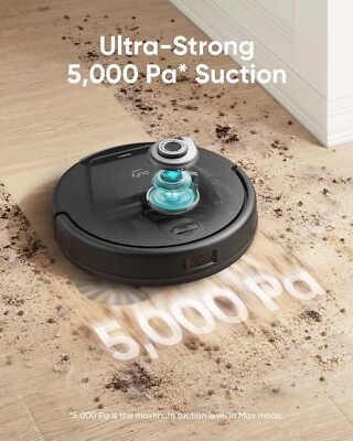 Eufy Clean L60 Robot Aspirapolvere E Lavapavimenti - Con Stazione Autopulente E Navigazione Laser