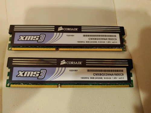 Corsair 4GB(2x2gb) XMS DDR3 DIMM RAM Memory CMX4GX3M2A1600C9  - Picture 1 of 1