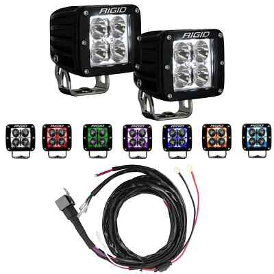 Rigid Industries Radiance + RGBW Pod LED Pair Lights w/ 8 Back Lighting Options