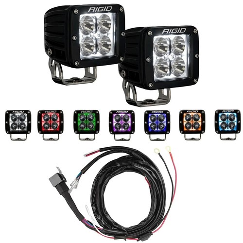 Rigid Industries Radiance + RGBW Pod LED Pair Lights w/ 8 Back Lighting Options