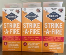 3 Diamond  Strike-A-Fire Indoor  Outdoor Strikes Like A Match Fire-starters
