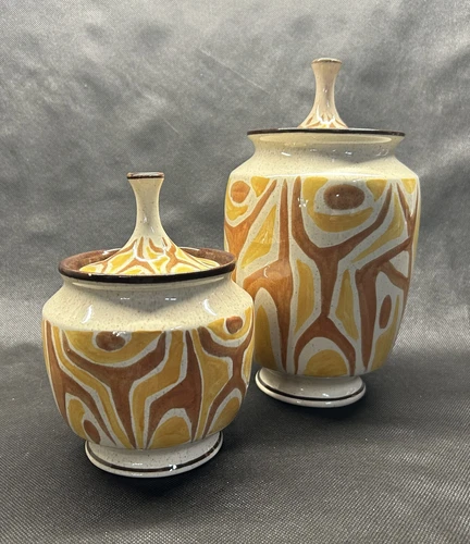 RARE~Mid Century Modern~Vintage Red Wing Pottery~Jolly Jar Set~Sierra Line