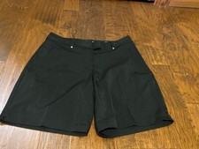 New Women's Lady Hagen Size 2 Black Golf Shorts 7 Inch Inseam