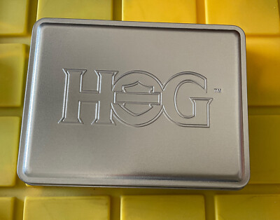 Harley Davidson Tin Empty Box Metal Storage Container ONLY H~D Logo