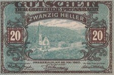 20 HELLER 1921 City of PRESSBAUM Lower AUSTRIA Notgeld Banknote #PE280.U