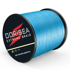 Dorisea Pro 4/8 Strands 100m-2000m Super PE Blue Braided Fishing Line 10LB-300LB
