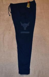 Under Armour Men's Project Rock Terry Joggers 1345820 408 Navy Blue NWT | eBay