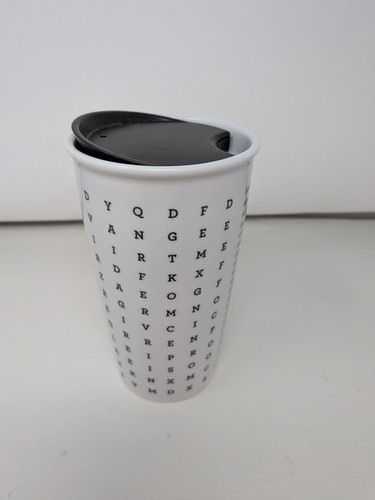 Taza de café Starbucks de cerámica con crucigrama de doble pared búsqueda de palabras 12 OZ - Imagen 3 de 7