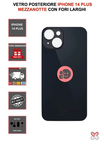 VETRO POSTERIORE PER IPHONE SERIE 14-14 PLUS- 14PRO 14 PROMAX - Imagen 34 de 43