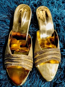 gold indian sandals