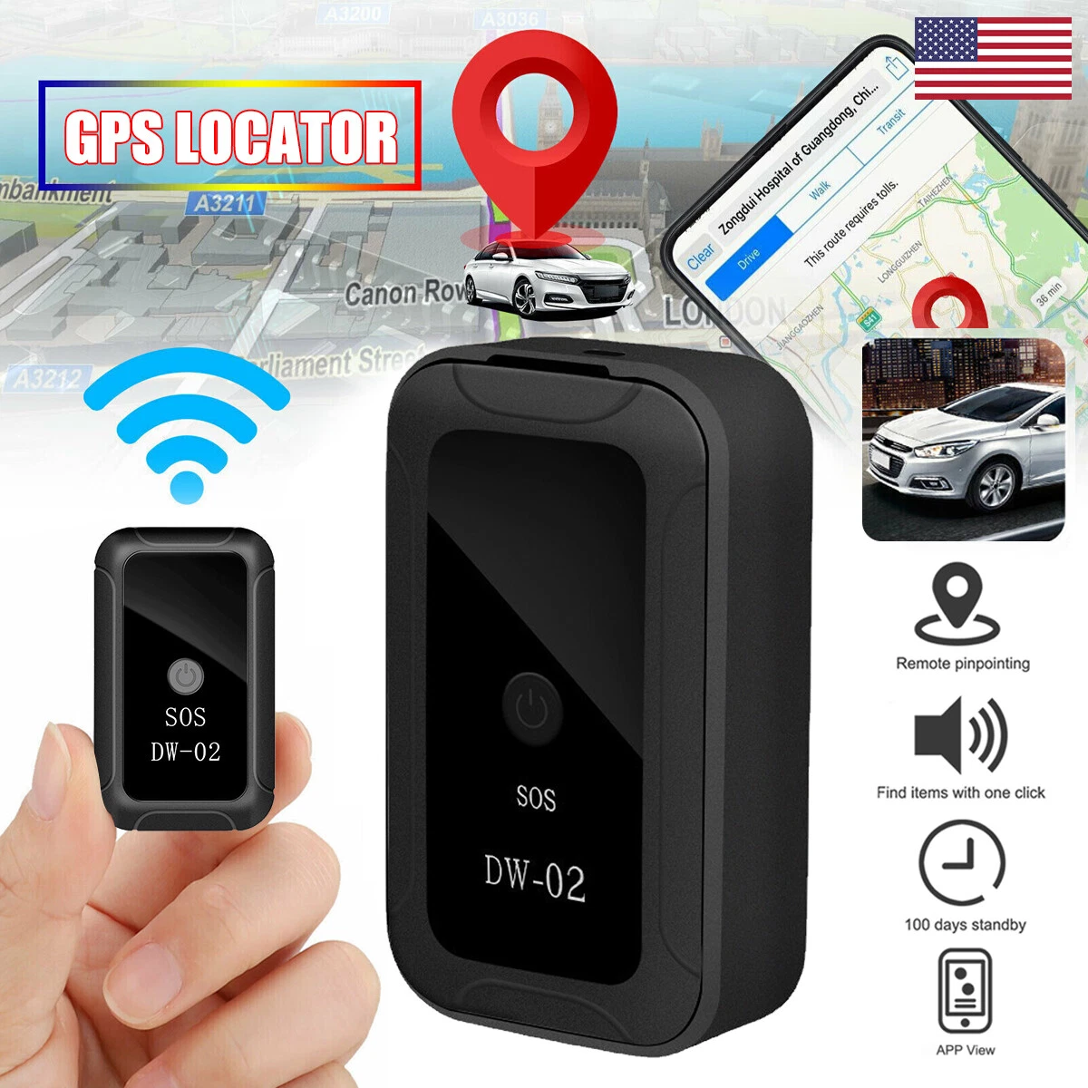 Mini Car Magnetic GPS Real-Time Tracking Device - Portable and Easy to Use