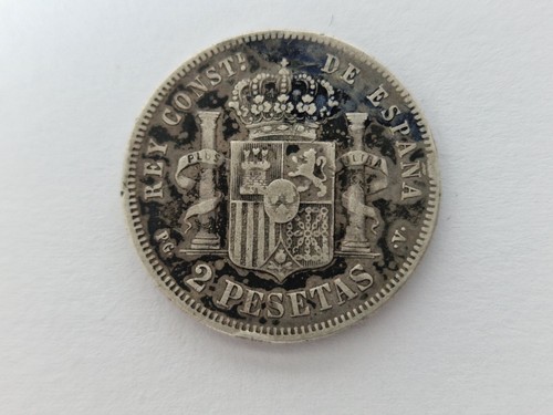 Spain 2 Pesetas 1894 Silver - 第 2/2 張圖片