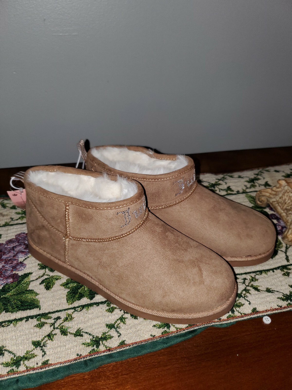 juicy couture kerri women's faux fur ankle boots