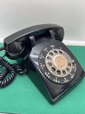 Vintage Western Electric/Bell System Black Rotary Dial C/D 500 6-76 Telephone