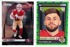 2024 Panini Prizm Base Rookie Card RC Ricky Pearsall 49ers + Score RC
