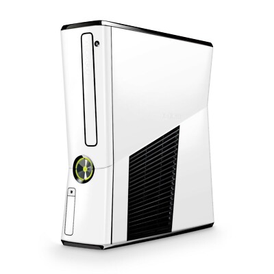 Xbox 360 Slim Skin Aufkleber Schutzfolie Sticker Skins Folie Design Solid White