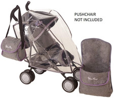 silver cross sleepover dolls pram eton grey