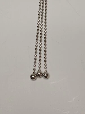 BALL Set 3 Beaded Chains for Vintage Ceiling Shades Nickel, Lamp Parts, Lamp Repair