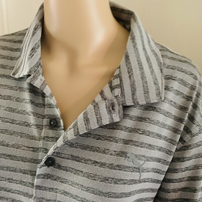 Puma Grey And Dark Grey Golf Polo Shirt  Men s Size Large