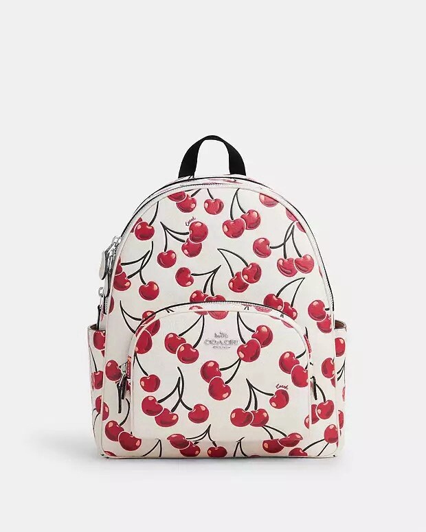 NWT Coach lady’s Court Backpack With Cherry Print CAA72 NWT Limited Coach Court Backpack With Cherry Print CAA72 | eBay main image 2