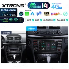 For Mercedes-Benz W211 W219 E350 GPS Car Radio CD DVD Player Stereo Android 14