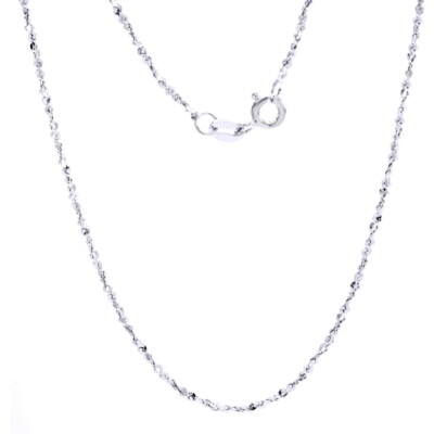 White Gold Plated 925 Silver 18