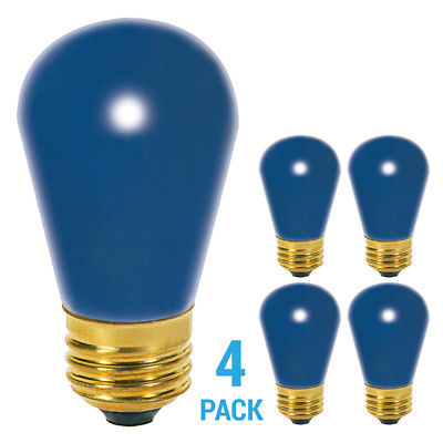 S14 Sign Bulb - Opaques (medium/E26 Base) Opaque Red Single 11s14re