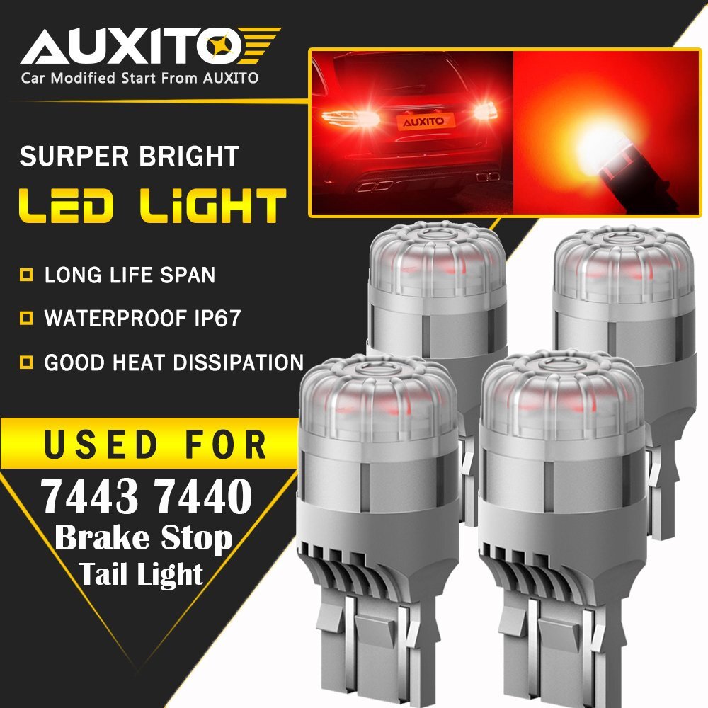 Underground Lighting 7443 7444 Red Brake Light Bulbs, Turn Signal LED W/Built In Resistors No Hyper Flash (Pair - Foto 12