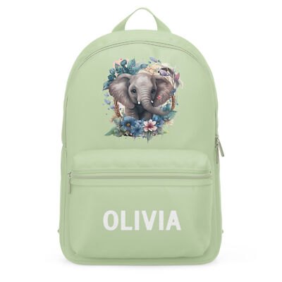 Elephant Personalised Mini Backpack Back to School Girl Safari Wildlife To  UK